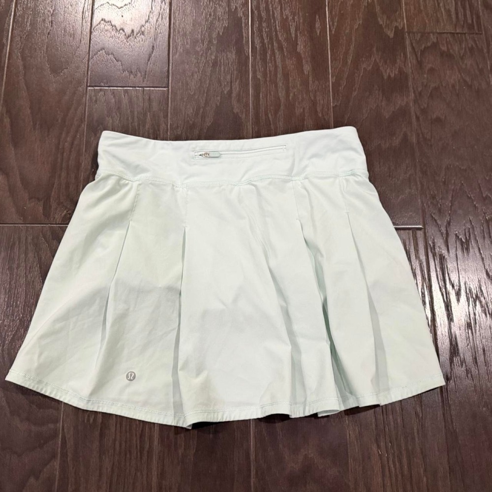 Lululemon Pace Rival Mid-Rise Skirt Extra Long Delicate Mint Green Size 8